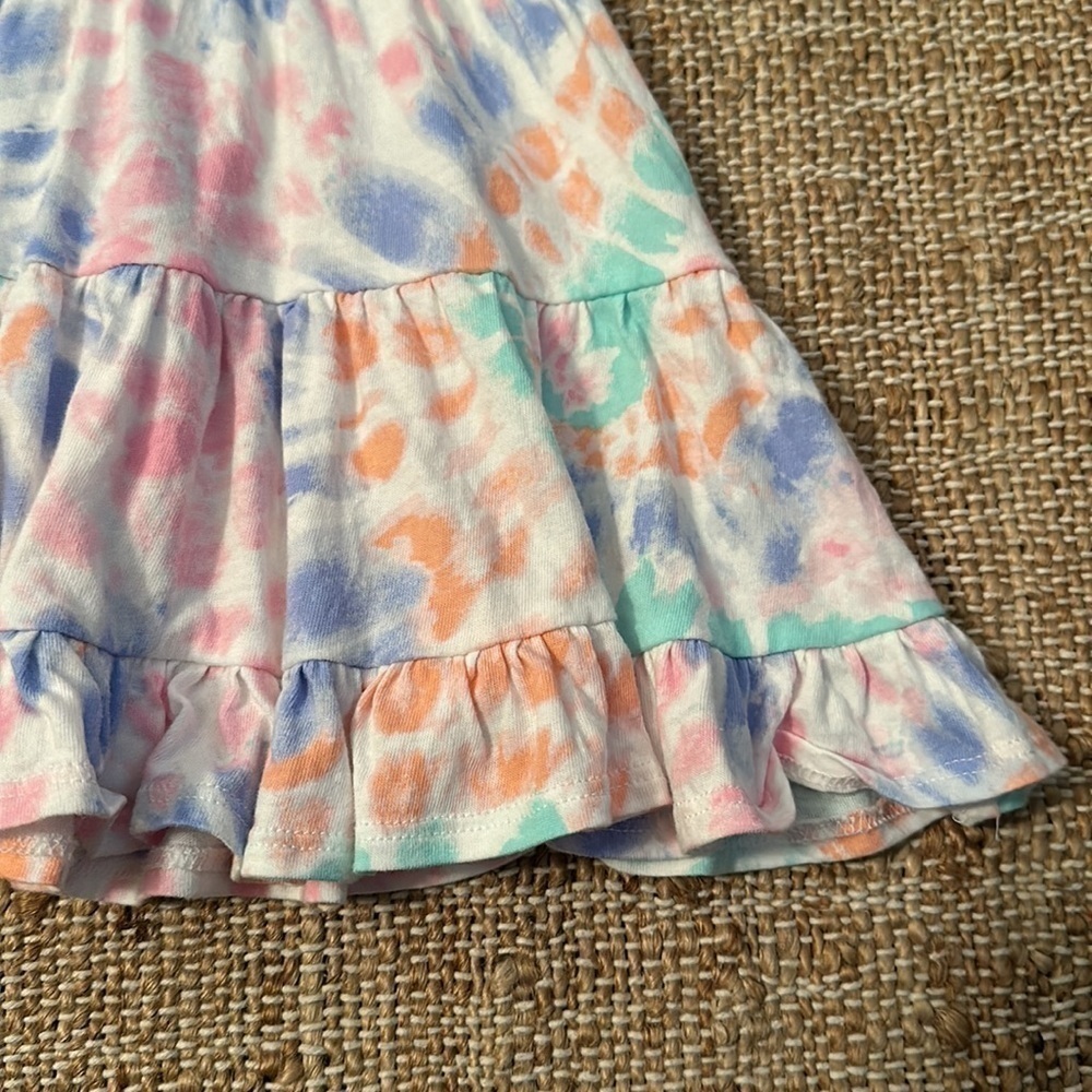 J.Crew Crew Cuts Tie Dye Sleeveless Dress Ruffle Hem 2T - Picture 4 of 6